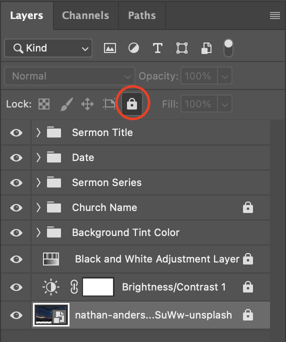 Unlock background layer
