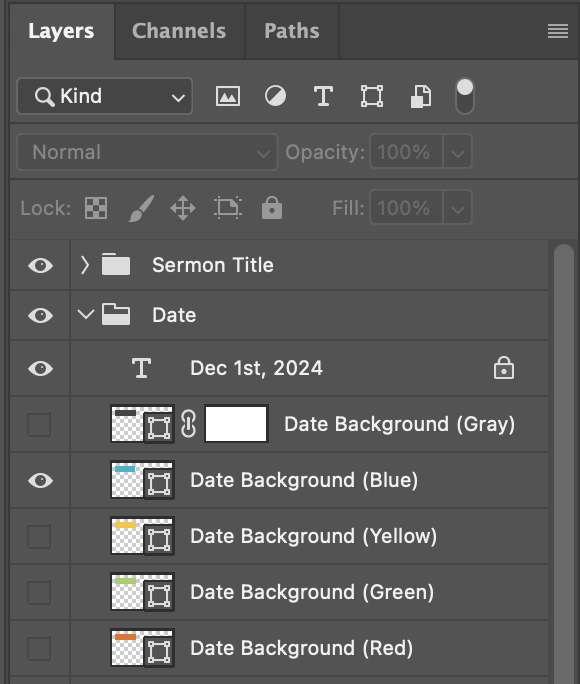 Date background color (blue example)