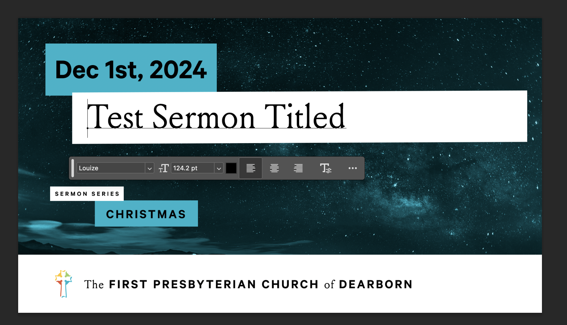 Sermon title edit